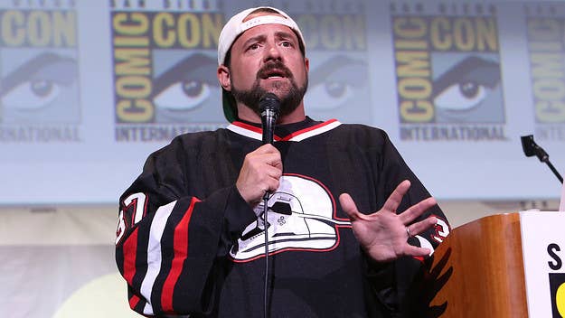 Kevin Smith discusses his relationship with Harvey Weinstein, who bought Smith's first film 'Clerks' in 1994.