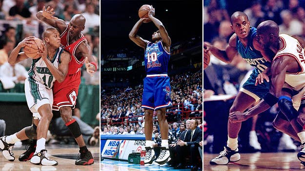 B.J. Armstrong bested Michael Jordan wearing team Jordans. His Air Jordan 9s were also one of the first player-exclusive pairs ever.