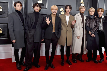Music group BTS attend the 62nd Annual GRAMMY Awards