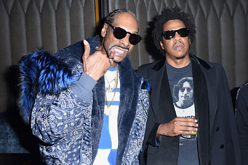 Snoop Dogg and Jay Z attend the PUMA x Nipsey Hussle 2019 Grammy Nomination Party.