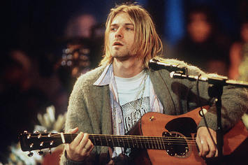 Kurt Cobain of Nirvana during the taping of MTV Unplugged.