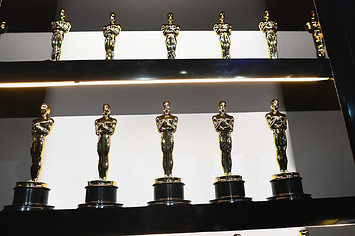 Oscar statues are seen backstage during the 91st Annual Academy Awards.