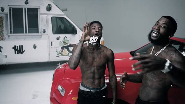 Rising Atlanta rapper Ola Runt paid tribute to Gucci Mane with his track "Feel Like Guwop," and now he's gotten the iconic trap star for the remix and the video