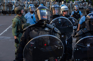 police in riot gear