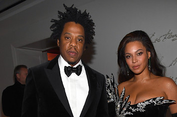 Jay Z and Beyoncé Knowles Carter attend Sean Combs 50th Birthday Bash