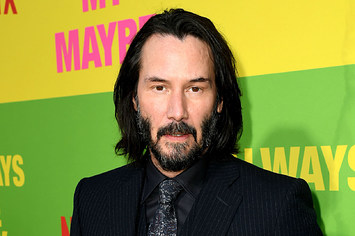 Keanu Reeves arrives at the premiere of Netflix's "Always Be My Maybe."