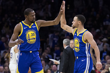Kevin Durant Steph Curry Warriors 76ers 2019