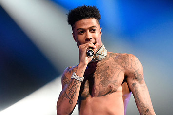 Blueface performs at the Soulfrito Music Festival at Barclays Center