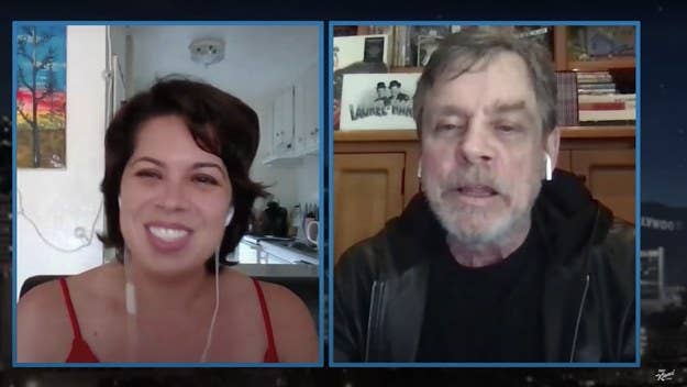 A nurse on the COVID-19 frontlines received an exhilarating surprise when 'Star Wars' actor Mark Hamill joined her video chat with Jimmy Kimmel.