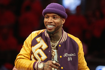 Tory Lanez performs during halftime
