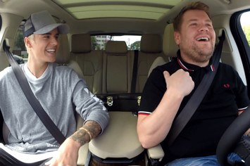 Justin Bieber and James Corden share a ride for 'Carpool Karaoke.'