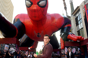 Tom Holland attends the premiere of Sony Pictures' "Spider Man Far From Home."