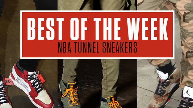 From the Undefeated x Nike Zoom Kobe IV to the Off-White x Air Jordan 1 'Chicago,' here are the best sneakers seen in the NBA tunnels this week.
