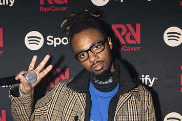 Metro Boomin poses for a photograph backstage during Spotify's RapCaviar
