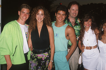 "Saved by the Bell" cast at the Century Plaza Hotel in Century City, California.