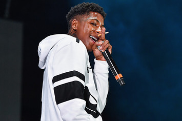 NBA YoungBoy performs during Lil WeezyAna at Champions Square