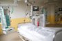 An empty bed in the intensive care unit of Prosper Hospital.