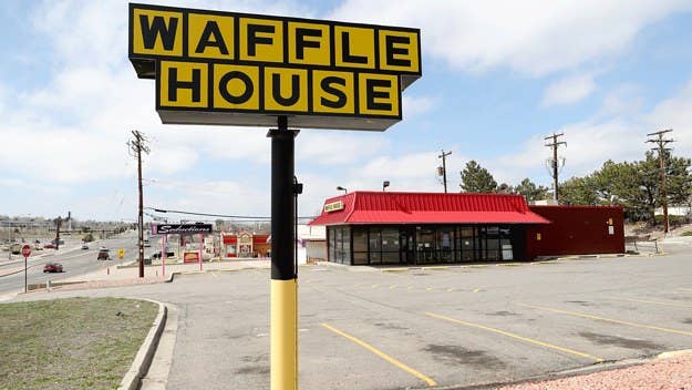 The Waffle House website states that each bag can produce enough batter for five or six waffles.