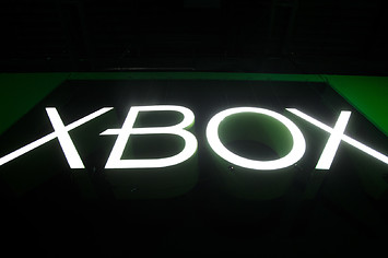 XBox logo in the Fair computer and video games Warsaw Games Week 2015.