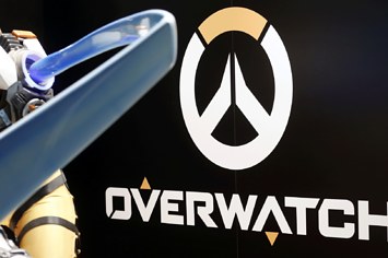 The 'Overwatch' logo is displayed during the 'Paris Games Week'