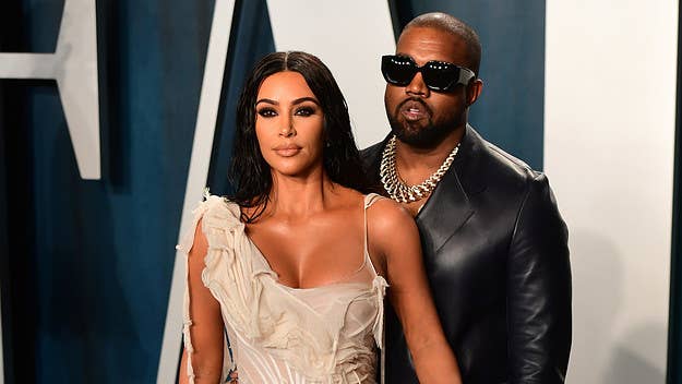 Kim Kardashian went all out for her outfit at the 2020 'Vanity Fair' Oscars Party, donning a vintage Alexander McQueen Oyster dress. 
