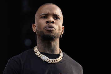 Tory Lanez performs on stage during Wireless Festival 2019.