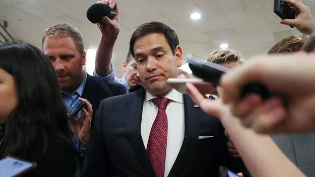 We never thought we'd say this but: Thank you, Marco Rubio.