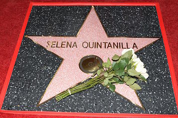 Singer Selena Quintanilla is honored posthumously with a Star on the Hollywood Walk of Fame