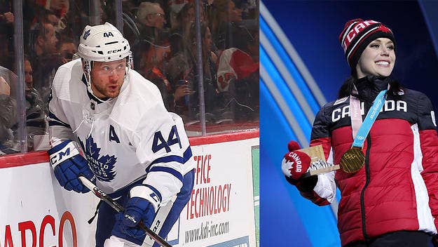 The Toronto Maple Leaf and retired Olympic figure skater are apparently… knocking skates, so to speak.