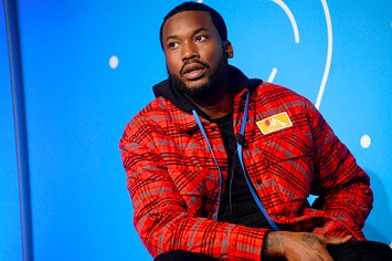 Meek Mill speaks on stage at the "Justice for All: Reforming a Broken System"