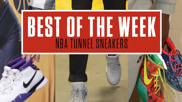 Players paying tribute to Kobe Bryant, the 'Miro' Air Jordan VII, and Off-White x Nike collabs highlight this week's best NBA tunnel sneakers.