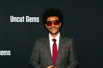 The Weeknd at the premiere of A24's "Uncut Gems"