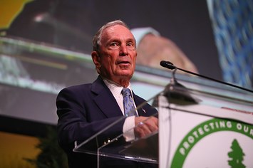 Michael R. Bloomberg speaks onstage