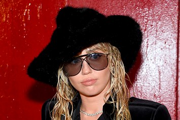 Miley Cyrus attends the Tom Ford arrivals during New York Fashion Week