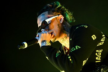 Rapper Lil Pump performs onstage during day 1 of the Rolling Loud Festival
