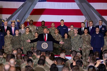 US President Donald Trump speaks at the signing ceremony for S.1709