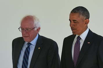 Bernie Sanders and Barack Obama