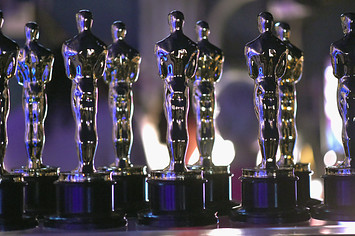 Oscar statues are seen backstage during the 91st Annual Academy Awards