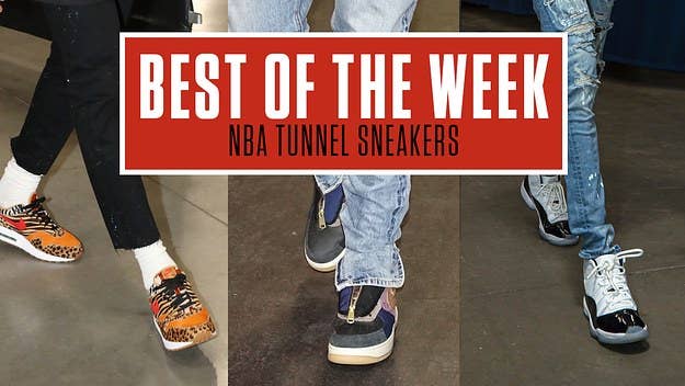 From the Off-White x Nike Air Presto to 'Concord' Air Jordan XI, here are some of the best sneakers worn around the league in the NBA tunnel this week.