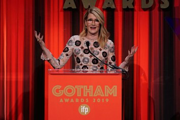 Laura Dern speaks at the 2019 Gotham Awards