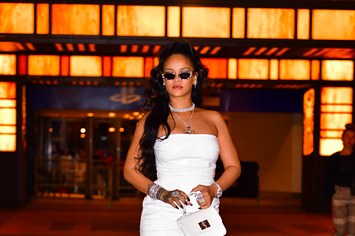 Rihanna leaves the PlayStation Theater in Times Square