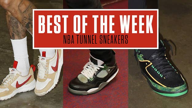 From the Travis Scott x Air Jordan I to Adidas Yeezy Boost 700, here are 10 of the best sneakers worn in the NBA tunnels this week.