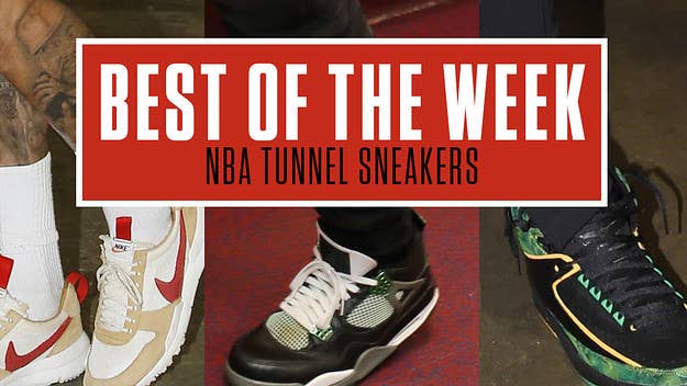 From the Travis Scott x Air Jordan I to Adidas Yeezy Boost 700, here are 10 of the best sneakers worn in the NBA tunnels this week.