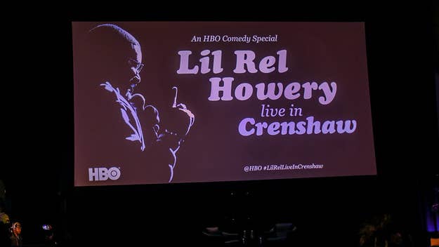 Lil Rel screened his HBO stand-up 'Lil Rel Howery: Live In Crenshaw' to a packed audience in Hollywood including Terrence J, Tina Knowles-Lawson, Karen Civil. 