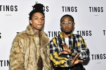 Hip hop duo Rae Sremmurd with Swae Lee and Slim Jxmmi attend a TINGS Magazine event.