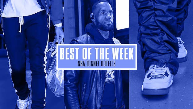 From LeBron James in John Elliott and Off-White x Nike to Iman Shumpert in Rick Owens, here are this week's best NBA tunnel outfits. 