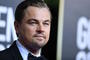 Leonardo DiCaprio arrives for the 77th annual Golden Globe Awards.