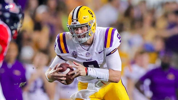 The LSU quarterback set multiple records during Saturday's game against the Sooners.