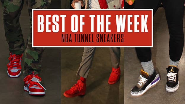 From the 'Red October' Nike Air Yeezy II to Off-White x Nike Dunk, here are some of the best sneakers in the NBA tunnels this past week. 
