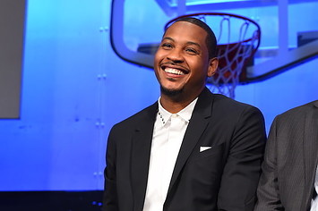 Carmelo Anthony at Hall of Fame ceremony.